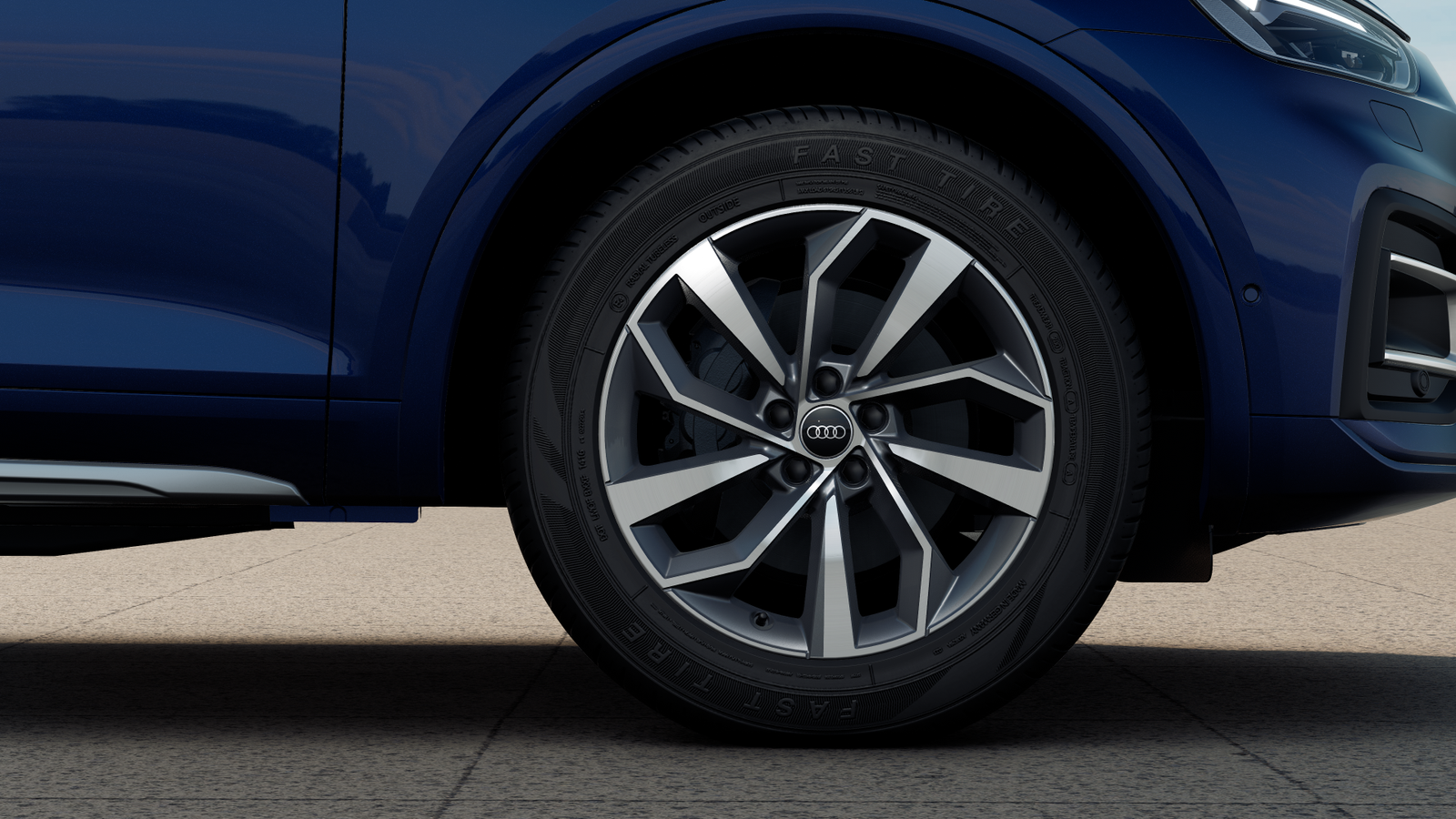 Audi Q5 - 5-twin arm, graphite grey, gloss turned finished